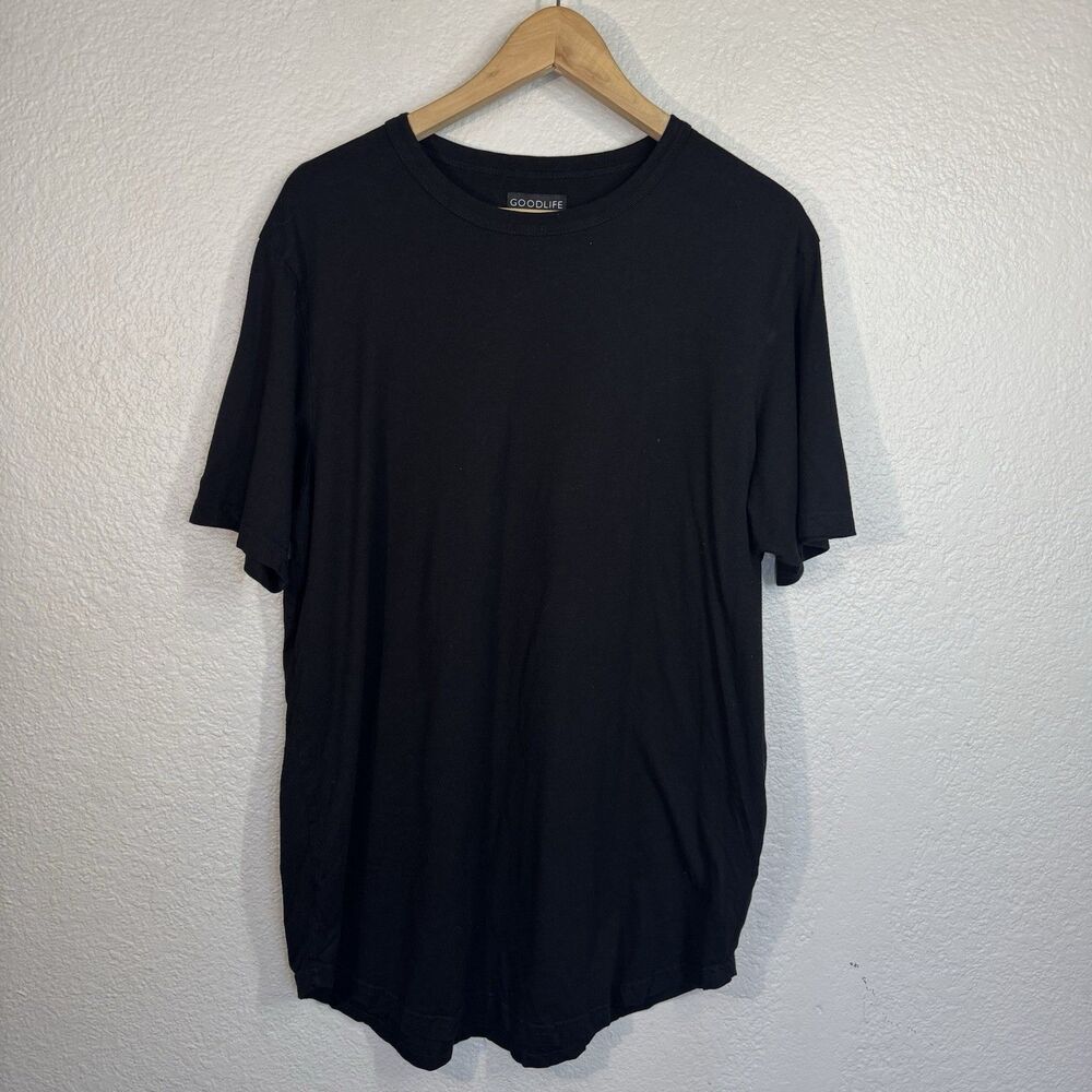 GoodLife T Shirt Black Pima Cotton Crewneck Soft Stretch USA Made Active Men XL